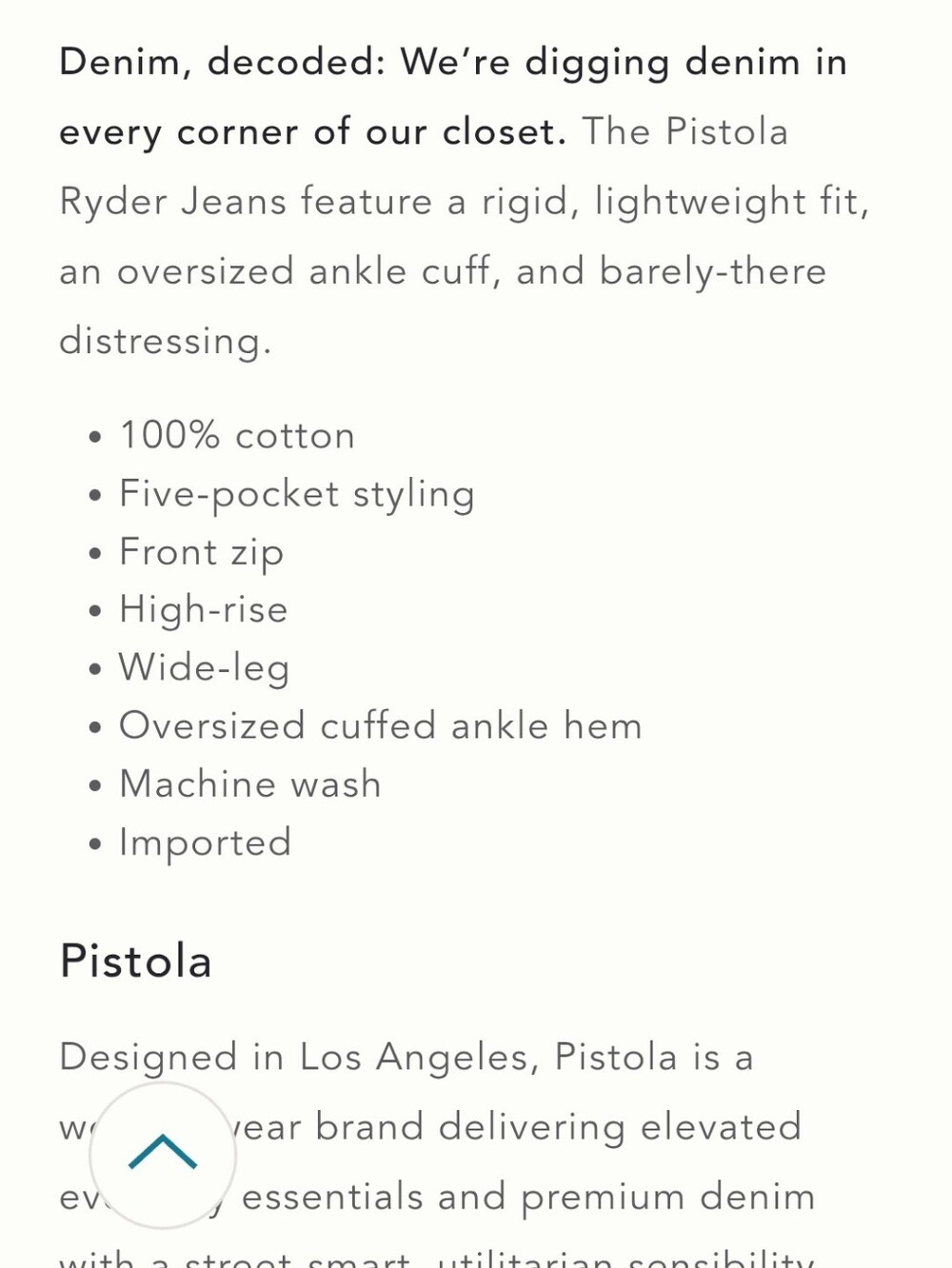 Pistola Ryder High Rise Cuffed Straight Jean In Fulton - Picture 11 of 16